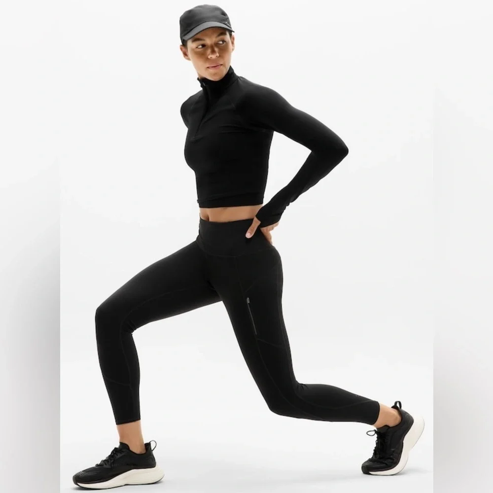 NWT Athleta Rainier Black Tight Size XL